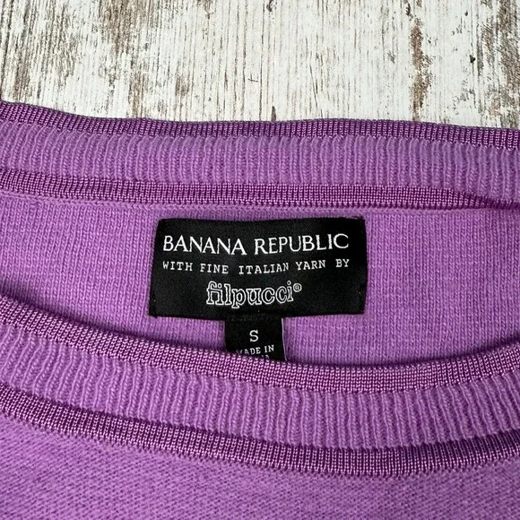 Banana Republic Fine Italian Yarn Filpucci Merino Wool‎ Cashmere Sweater Sz S - Picture 3 of 7